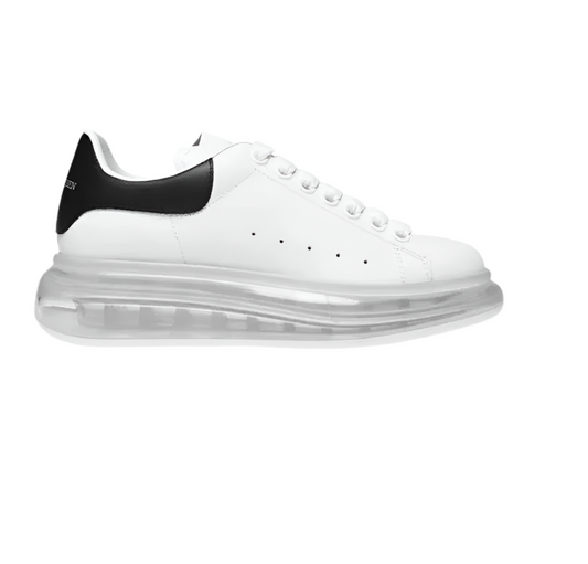 ALEXANDER MCQUEEN OVERSIZED CLEAR SNEAKER - WHITE/BLACK