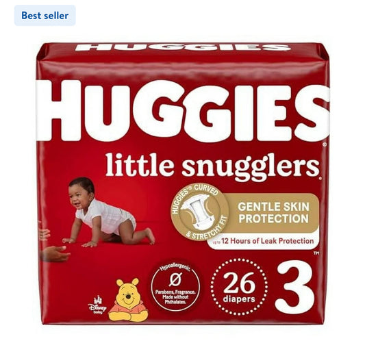 Size 3 Diapers, Little Snugglers Baby Diapers, Size 3 (16-28 lbs)